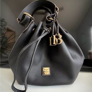 Dooney & Bourke Black Pebble Grain Drawstring